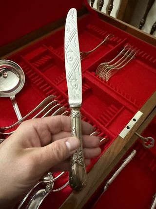 Set di posate Christofle Marly Argento 110 Pezzi