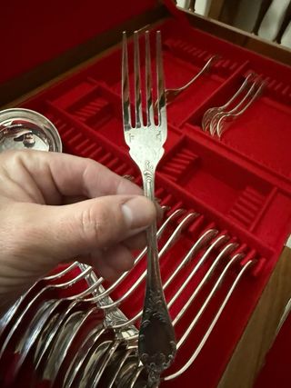 Set di posate Christofle Marly Argento 110 Pezzi