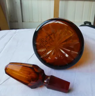 Licorera Art Decó Ámbar