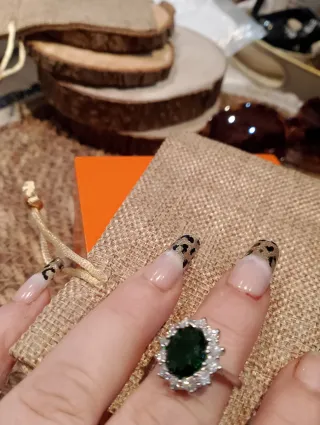 Anillo Plata Vintage Esmeralda Ajustable