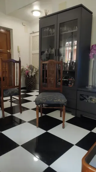 Mesa libro madera de  haya y 6 sillas