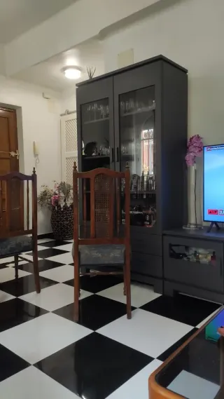 Mesa libro madera de  haya y 6 sillas