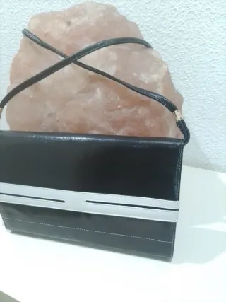 Bolso Cartera Vintage Negro y Blanco