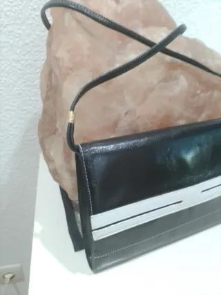 Bolso Cartera Vintage Negro y Blanco