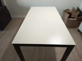 Mesa de cocina porcelánica extensible