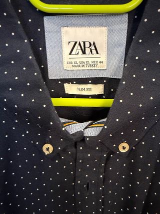 Camisa Zara Azul Talla XL