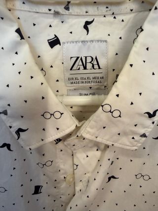 Camisa Zara Azul Talla XL