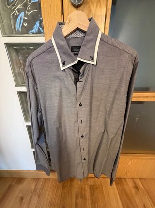 Camisa Zara Azul Talla XL