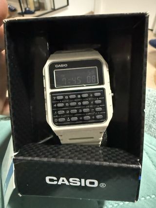 Reloj Casio Calculadora Blanco