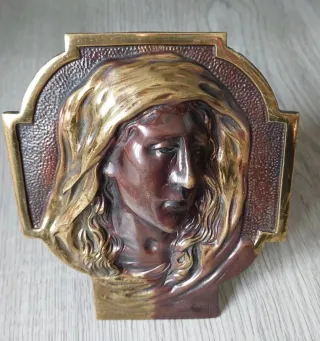 Relieves Religiosos Vintage Jesús y Virgen