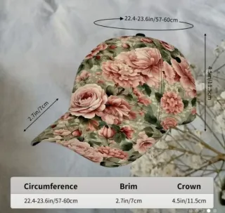 Gorra Béisbol Estilo Vintage Floral