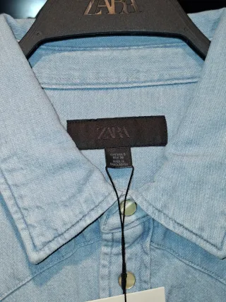 Camisa vaquera Zara azul