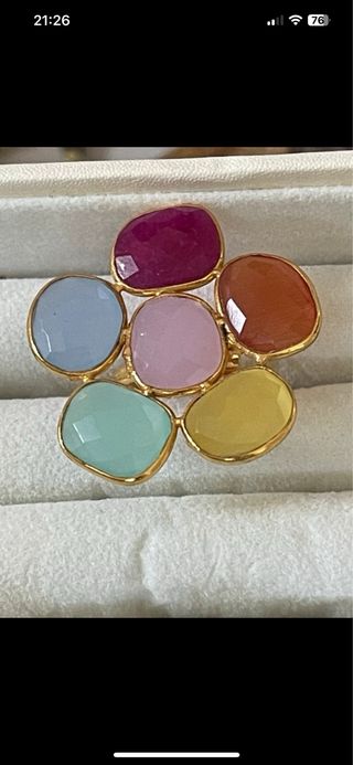 Anillo maxi piedras verano boho