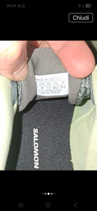 Scarpe Salomon uomo grigie/verdi