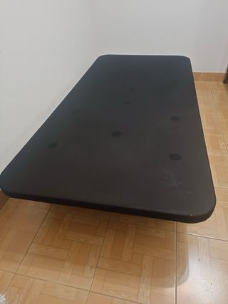 Base tapizada y colchón viscoelástico 90 cm