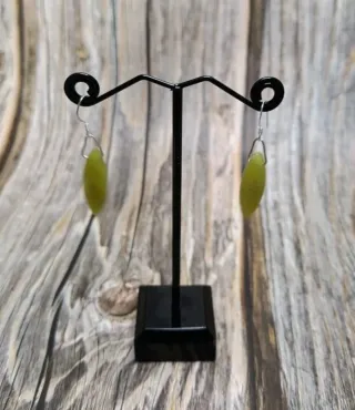 Pendientes de olivino con plata