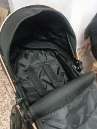 Carro de paseo mixto negro y dorado