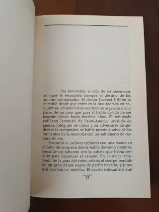 El amor en los tiempos del cólera.