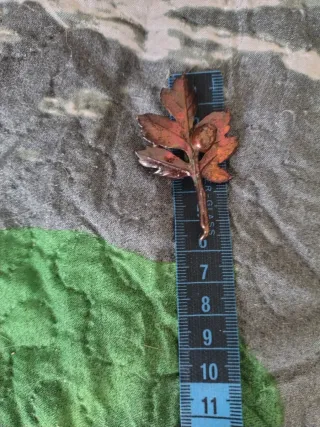 Spilla Foglia Rame Vintage