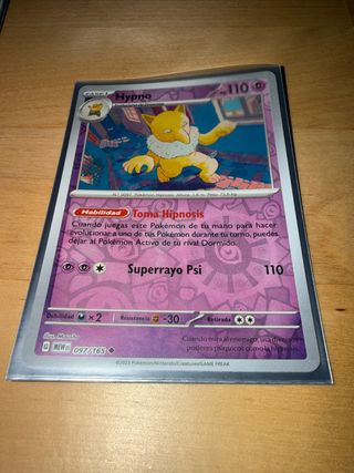 Carta reverse Pokémon Hypno 151 097/165