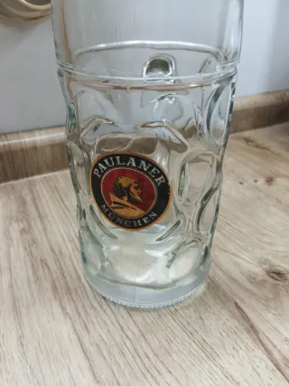 Jarra Cerveza Paulaner de 1 Litro Múnich Cristal