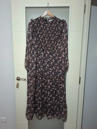 Vestido floral manga larga