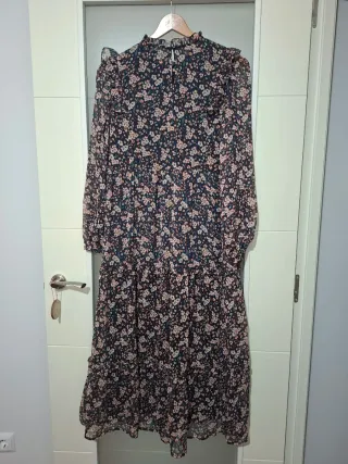 Vestido floral manga larga