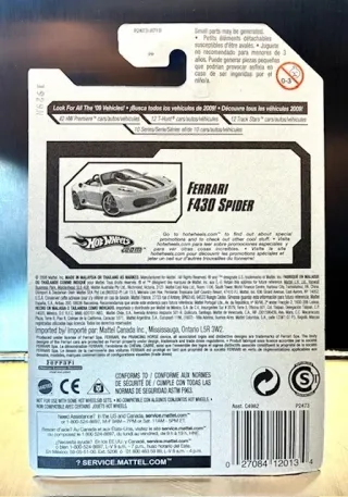Hot Wheels Ferrari F430 Spider Giallo Modena 2007