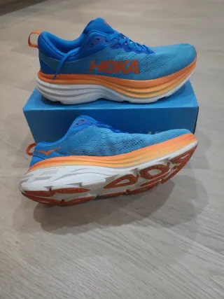 Hoka Bondi 8 Talla 42 2/3 Azul/Naranja
