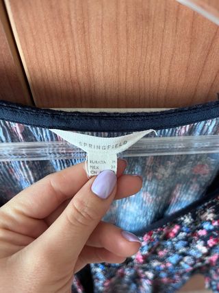 Vestido Springfield manga larga floral M