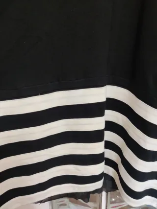 Vestido negro con ganchillo talla XL