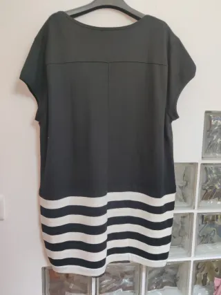 Vestido negro con ganchillo talla XL