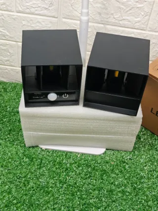 2 Lámparas Pared Interior Táctil 3000K Negras