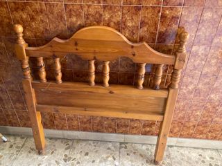 Cabecero de madera rústico cama indiviudal