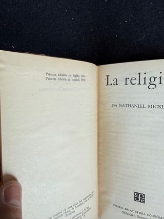 LA RELIGIÓN, NATHANIEL MICKLEM - FONDO DE CULTURA