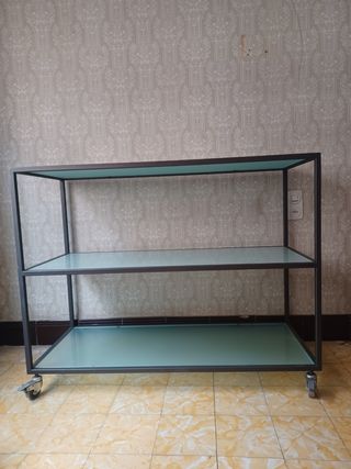 Mesa Expositoria Cristal y Metal