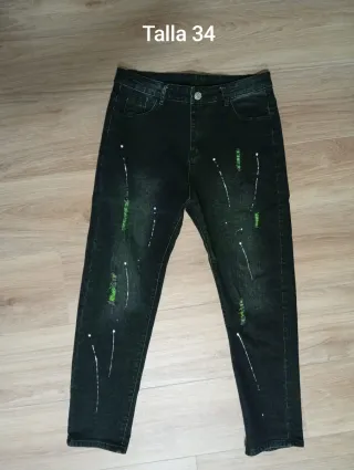 Pantalón vaquero juvenil negro Talla 34