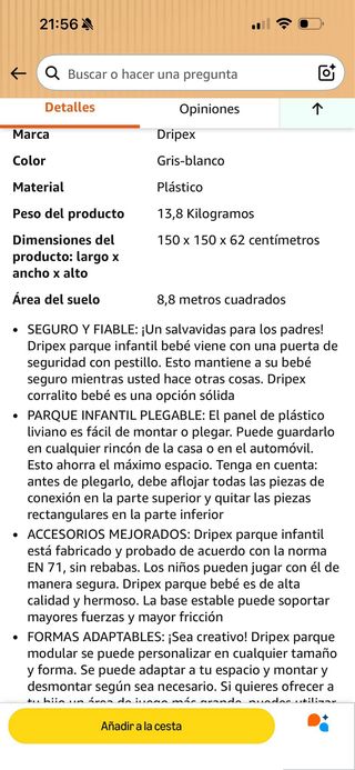 Parque Infantil Bebé 150x150cm