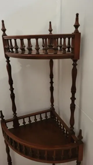 Estantería rinconera madera colonial