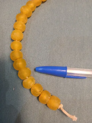 Cuentas de Vidrio africanoReciclado Amarillo