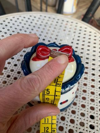 Zuccheriera vintage in ceramica decorata a mano