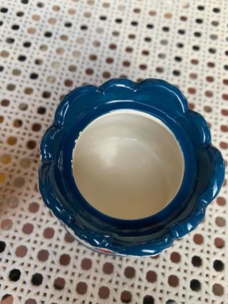 Zuccheriera vintage in ceramica decorata a mano