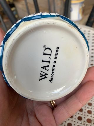 Zuccheriera vintage in ceramica decorata a mano