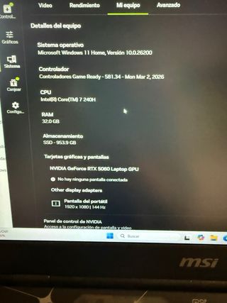 MSI Cyborg RTX 5060 Portátil