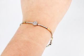 Pulsera De Oro Combinado De 18K.. Ref: 023-05-00463