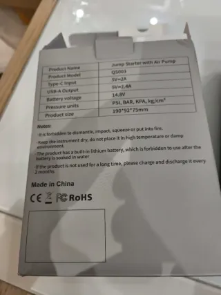 Arrancador y Bomba de Aire QS003