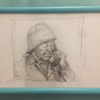 Dibujo original Miguel Gila boceto