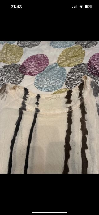 Vestido beige y gris talla M