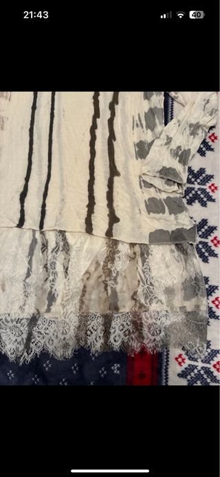 Vestido beige y gris talla M