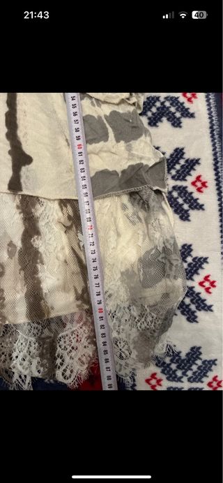 Vestido beige y gris talla M